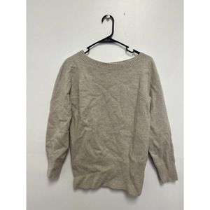 Celtic & Company 100% Wool Sweater Women's Large Pullover Beige Long Sleeve